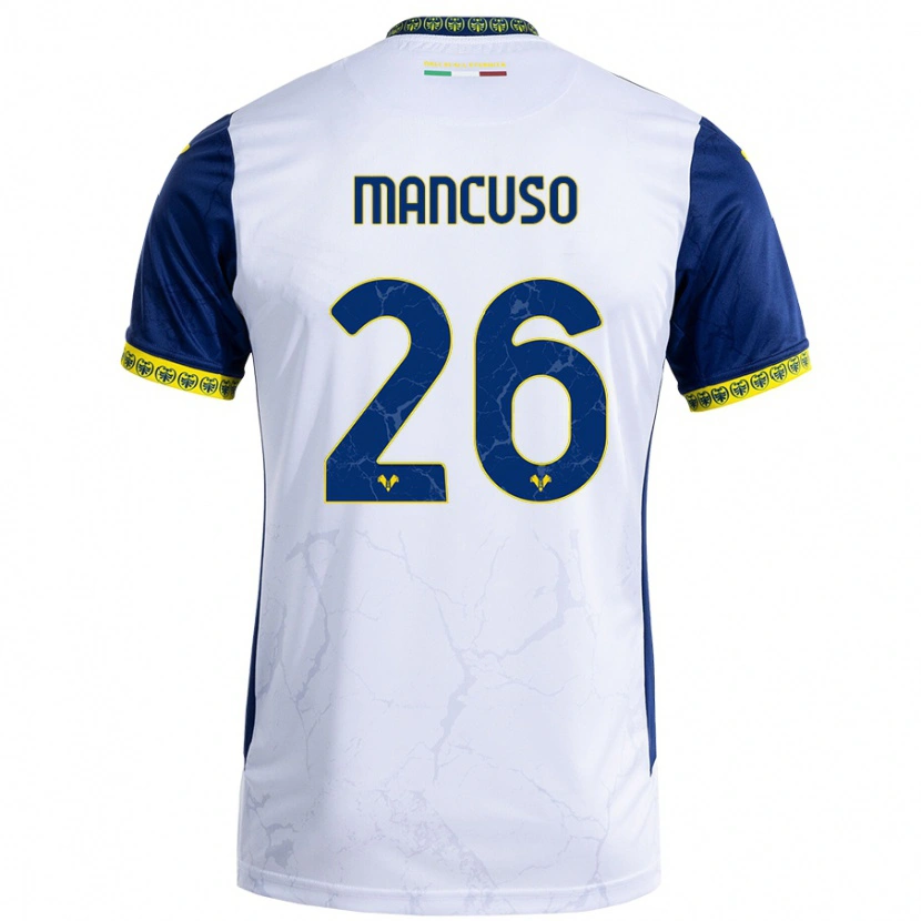 Danxen Kid Giulia Mancuso #26 White Blue Away Jersey 2024/25 T-Shirt