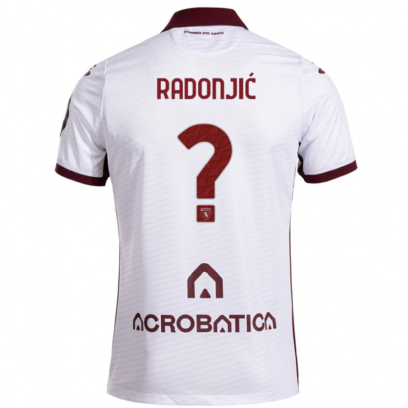 Danxen Kid Nemanja Radonjic #0 White Maroon Away Jersey 2024/25 T-Shirt