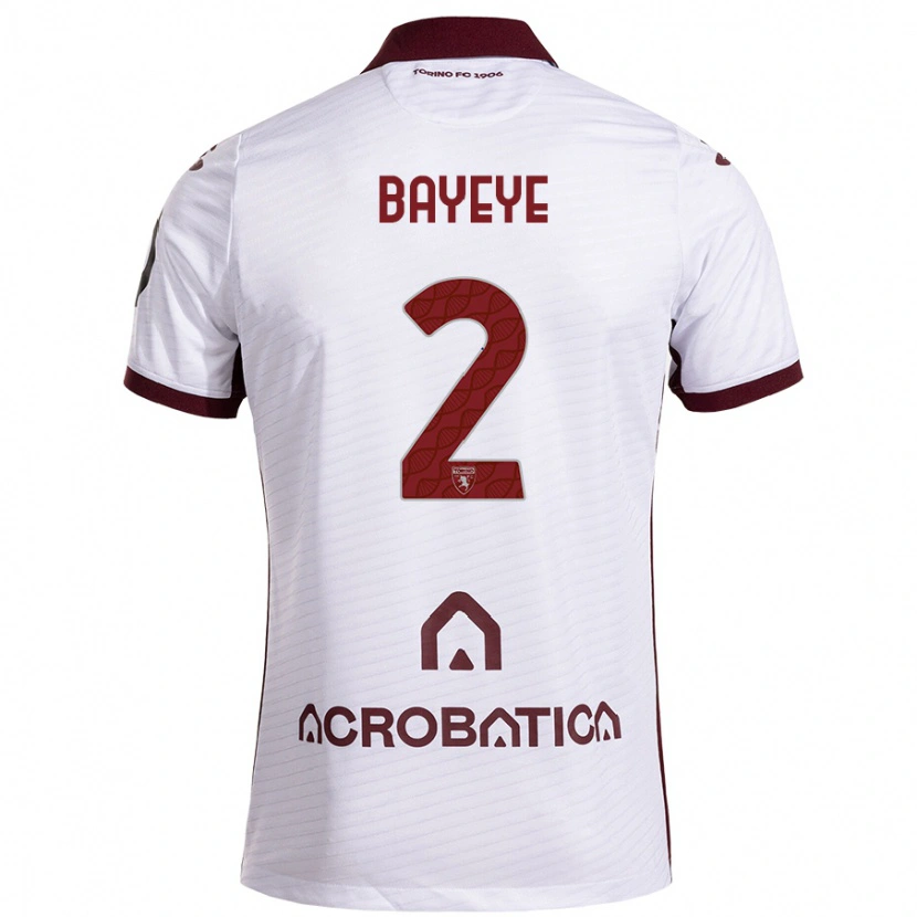 Danxen Kid Brian Bayeye #2 White Maroon Away Jersey 2024/25 T-Shirt