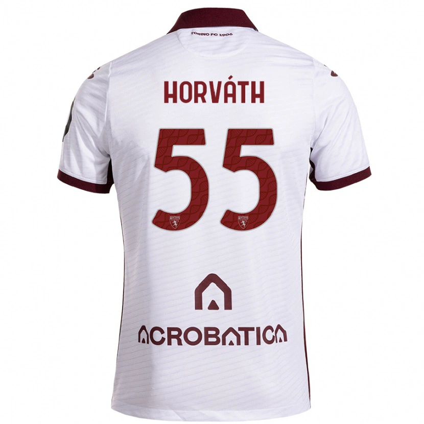 Danxen Kid Krisztofer Horváth #55 White Maroon Away Jersey 2024/25 T-Shirt