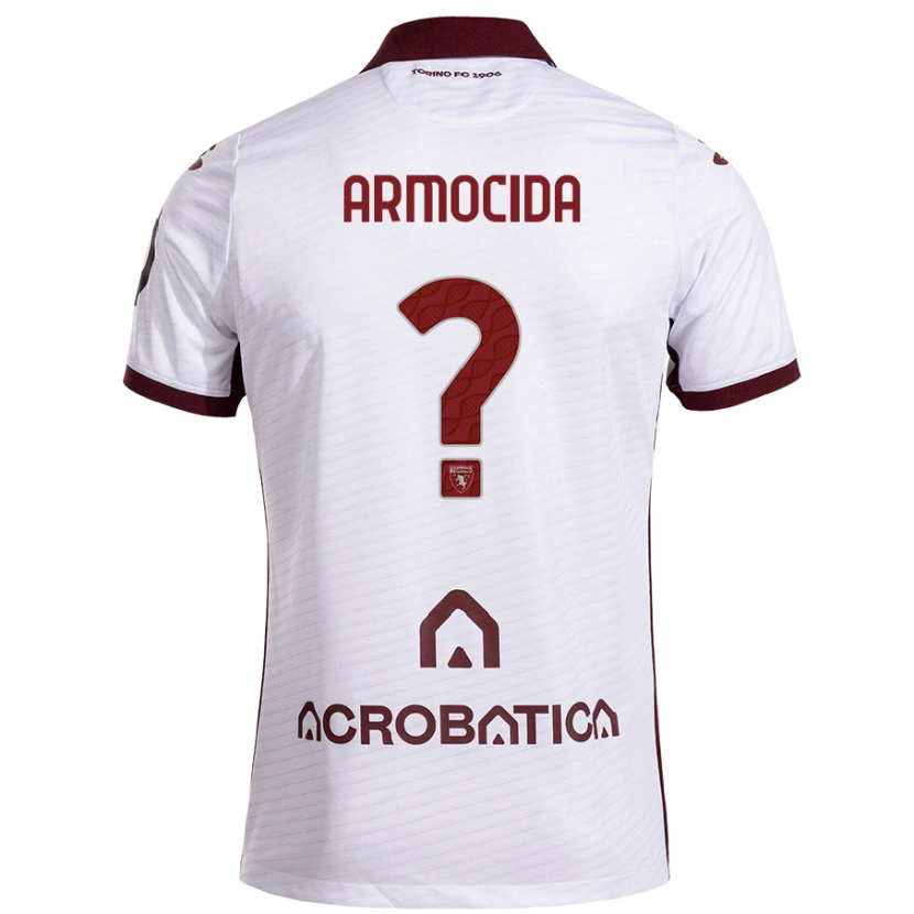 Danxen Kid Simone Armocida #0 White Maroon Away Jersey 2024/25 T-Shirt