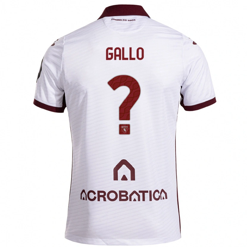 Danxen Kid Tommaso Gallo #0 White Maroon Away Jersey 2024/25 T-Shirt