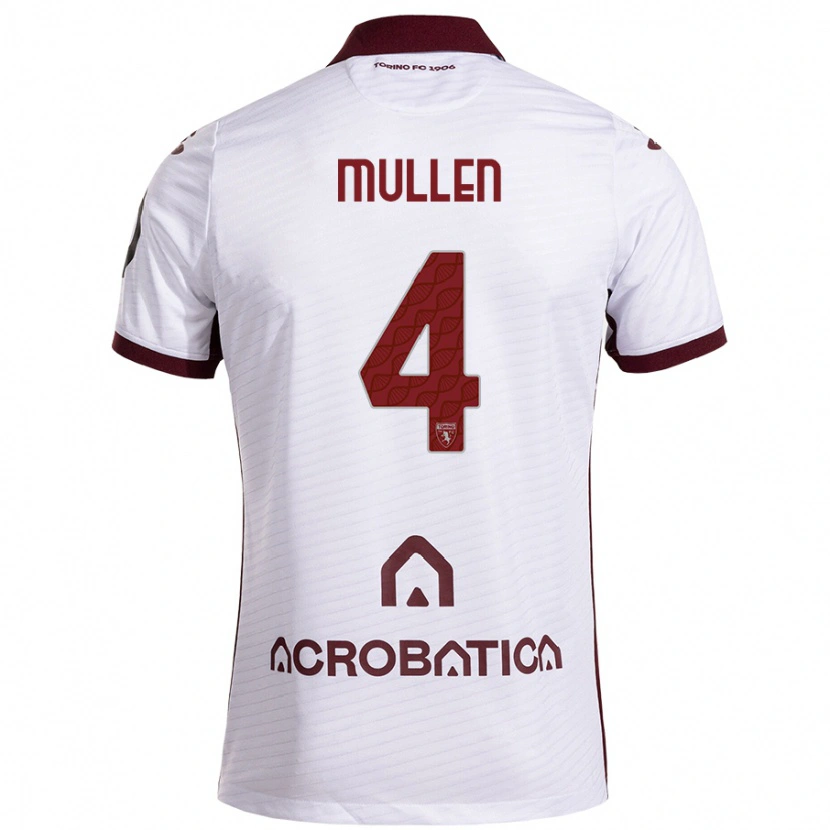 Danxen Kid Senan Mullen #4 White Maroon Away Jersey 2024/25 T-Shirt