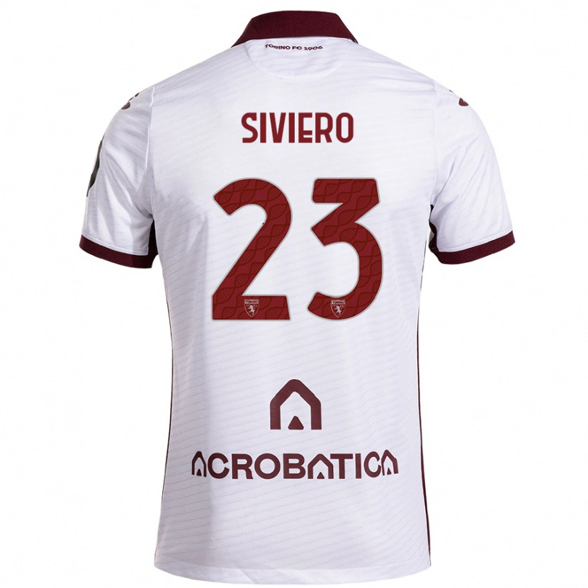 Danxen Kid Lapo Siviero #23 White Maroon Away Jersey 2024/25 T-Shirt