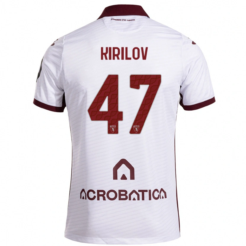 Danxen Kid Martin Kirilov #47 White Maroon Away Jersey 2024/25 T-Shirt