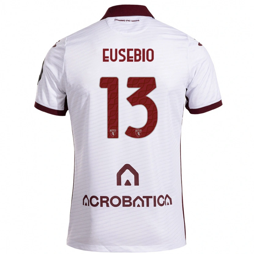 Danxen Kid Chiara Eusebio #13 White Maroon Away Jersey 2024/25 T-Shirt