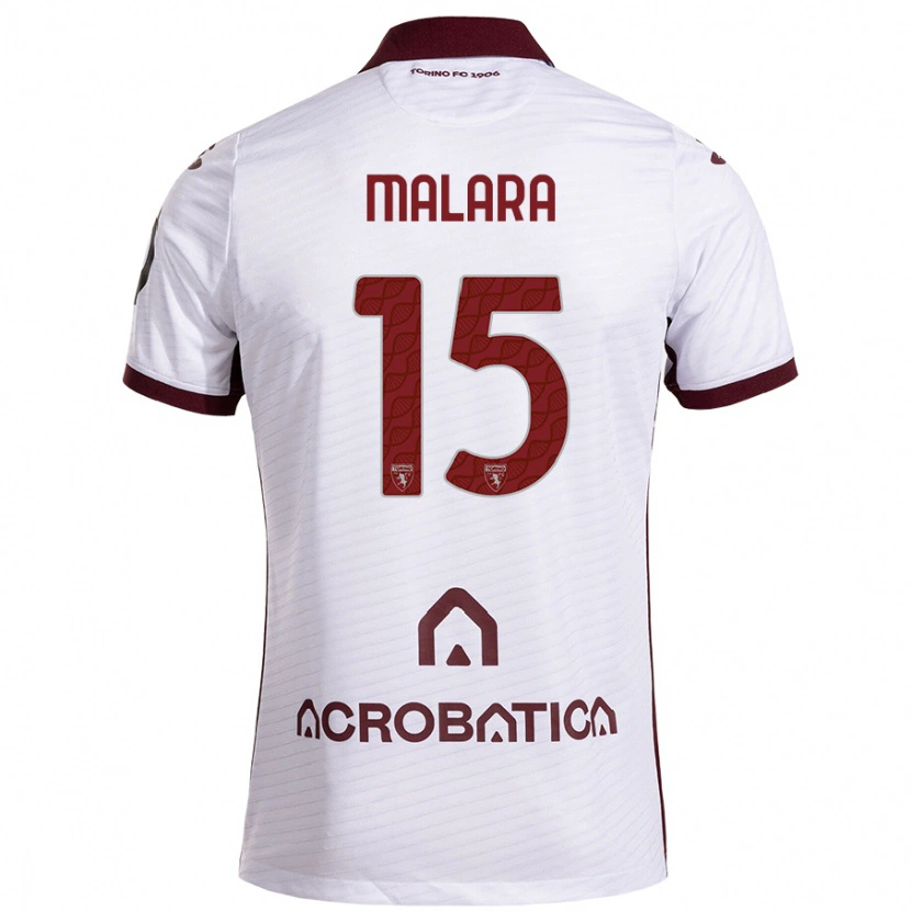 Danxen Kid Sara Malara #15 White Maroon Away Jersey 2024/25 T-Shirt