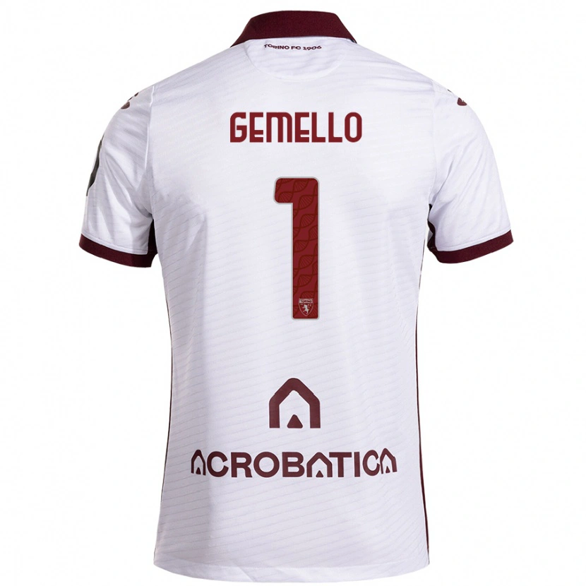 Danxen Kid Luca Gemello #1 White Maroon Away Jersey 2024/25 T-Shirt