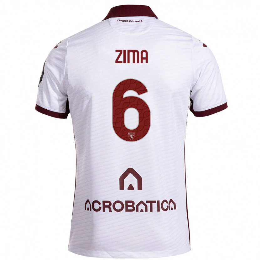 Danxen Kid David Zima #6 White Maroon Away Jersey 2024/25 T-Shirt