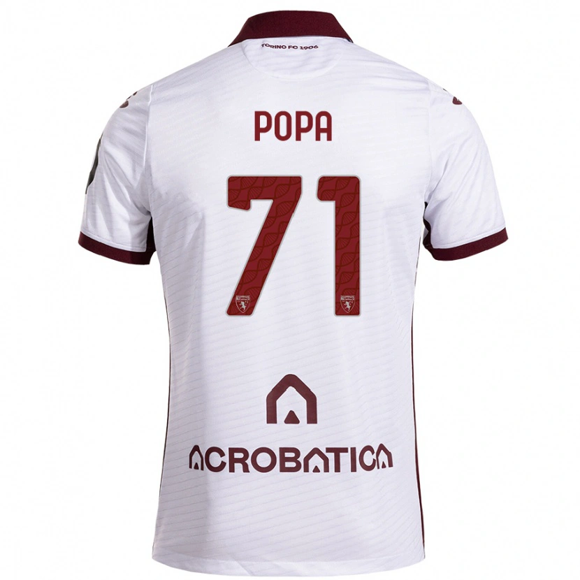 Danxen Kid Mihai Popa #71 White Maroon Away Jersey 2024/25 T-Shirt