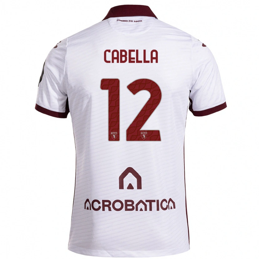 Danxen Kid Matteo Cabella #12 White Maroon Away Jersey 2024/25 T-Shirt