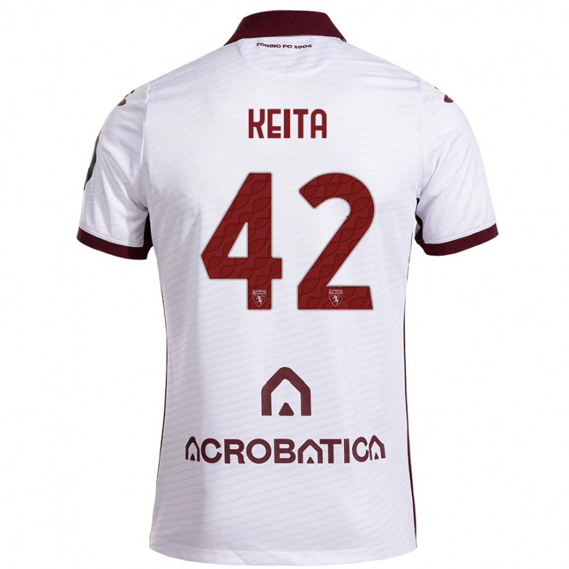 Danxen Kid Karamoko Keita #42 White Maroon Away Jersey 2024/25 T-Shirt