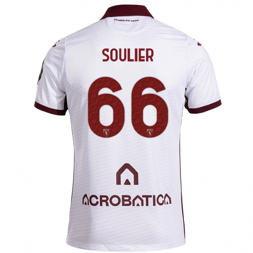 Danxen Kid Evan Soulier #66 White Maroon Away Jersey 2024/25 T-Shirt