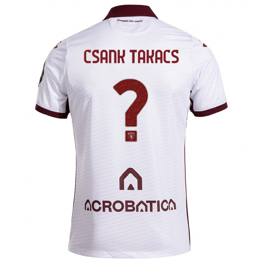 Danxen Kid Kristóf Csánk-Takács #0 White Maroon Away Jersey 2024/25 T-Shirt