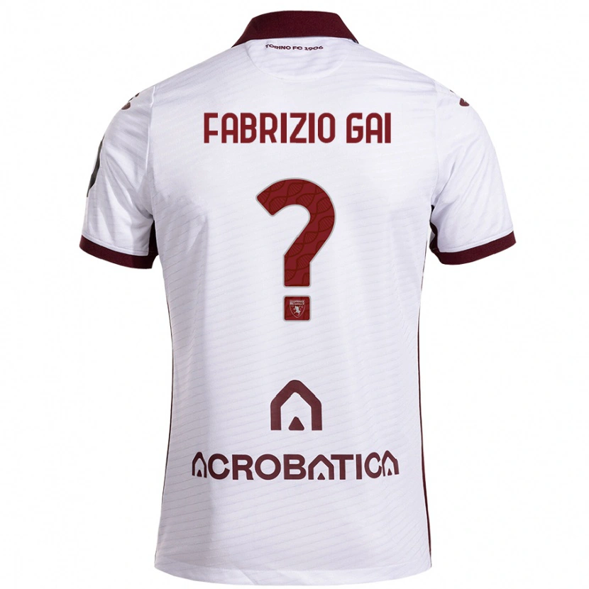 Danxen Kid Fabrizio Gai #0 White Maroon Away Jersey 2024/25 T-Shirt