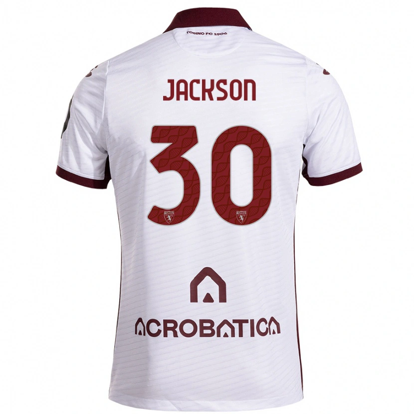 Danxen Kid Michael Jackson #30 White Maroon Away Jersey 2024/25 T-Shirt