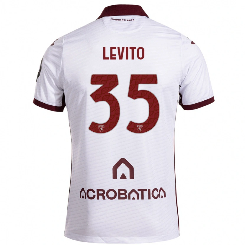 Danxen Kid Isabeau Levito #35 White Maroon Away Jersey 2024/25 T-Shirt