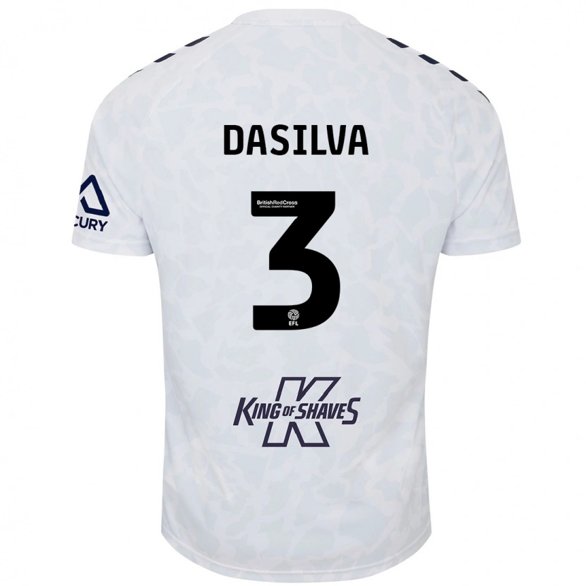 Danxen Kid Jay Dasilva #3 White Away Jersey 2024/25 T-Shirt