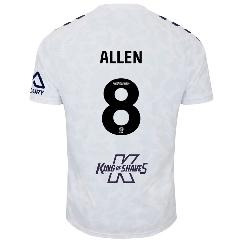 Danxen Kid Jamie Allen #8 White Away Jersey 2024/25 T-Shirt