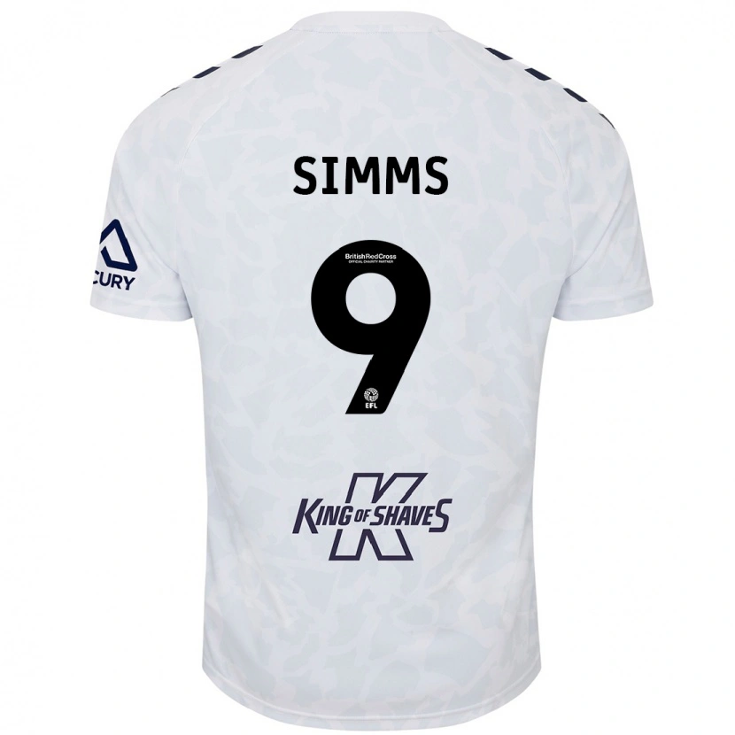 Danxen Kid Ellis Simms #9 White Away Jersey 2024/25 T-Shirt