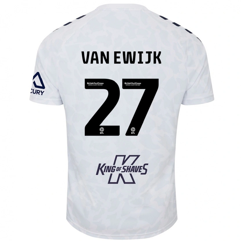 Danxen Kid Milan Van Ewijk #27 White Away Jersey 2024/25 T-Shirt