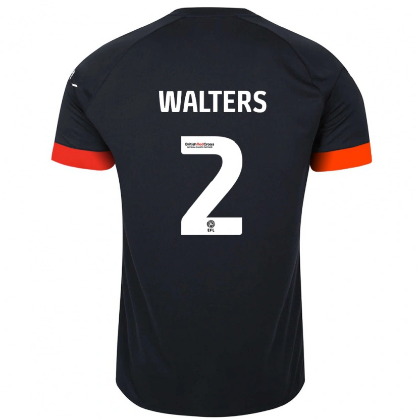 Danxen Kid Reuell Walters #2 Black Orange Away Jersey 2024/25 T-Shirt