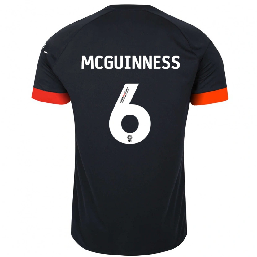 Danxen Kid Mark Mcguinness #6 Black Orange Away Jersey 2024/25 T-Shirt