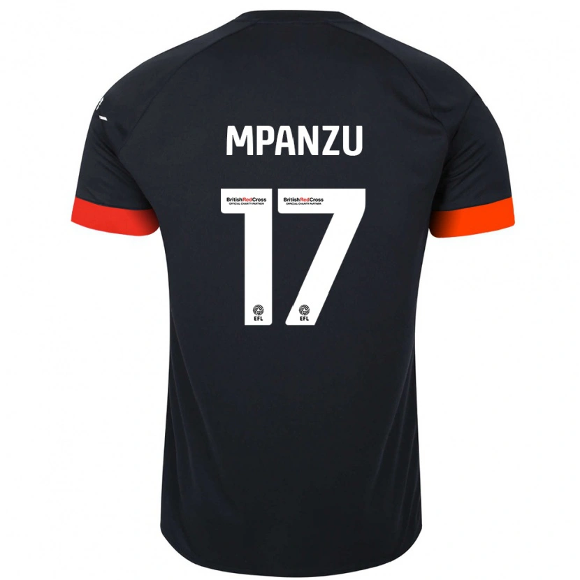 Danxen Kid Pelly Ruddock Mpanzu #17 Black Orange Away Jersey 2024/25 T-Shirt