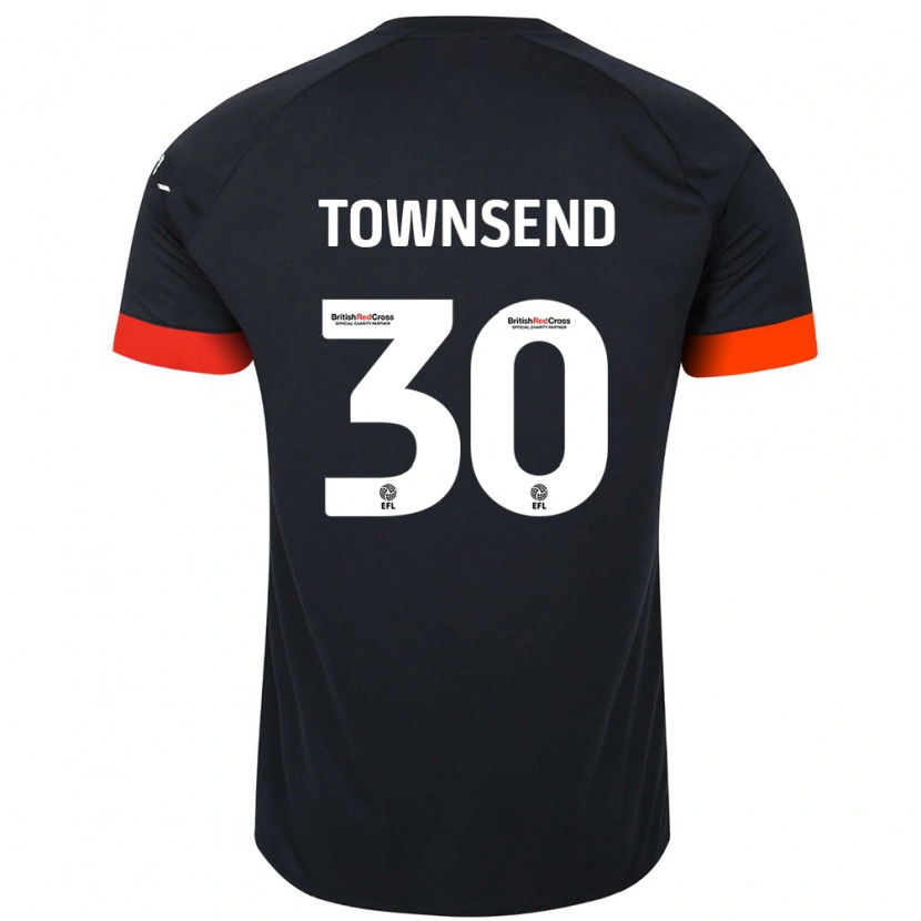 Danxen Kid Andros Townsend #30 Black Orange Away Jersey 2024/25 T-Shirt