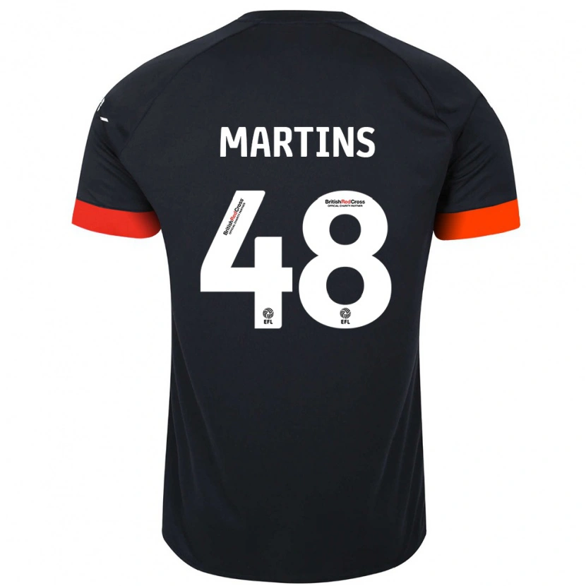 Danxen Kid Dominic Dos Santos Martins #48 Black Orange Away Jersey 2024/25 T-Shirt