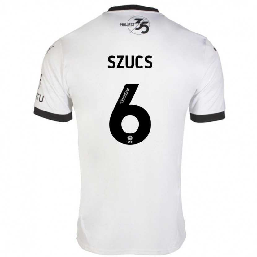 Danxen Kid Kornél Szűcs #6 White Black Away Jersey 2024/25 T-Shirt