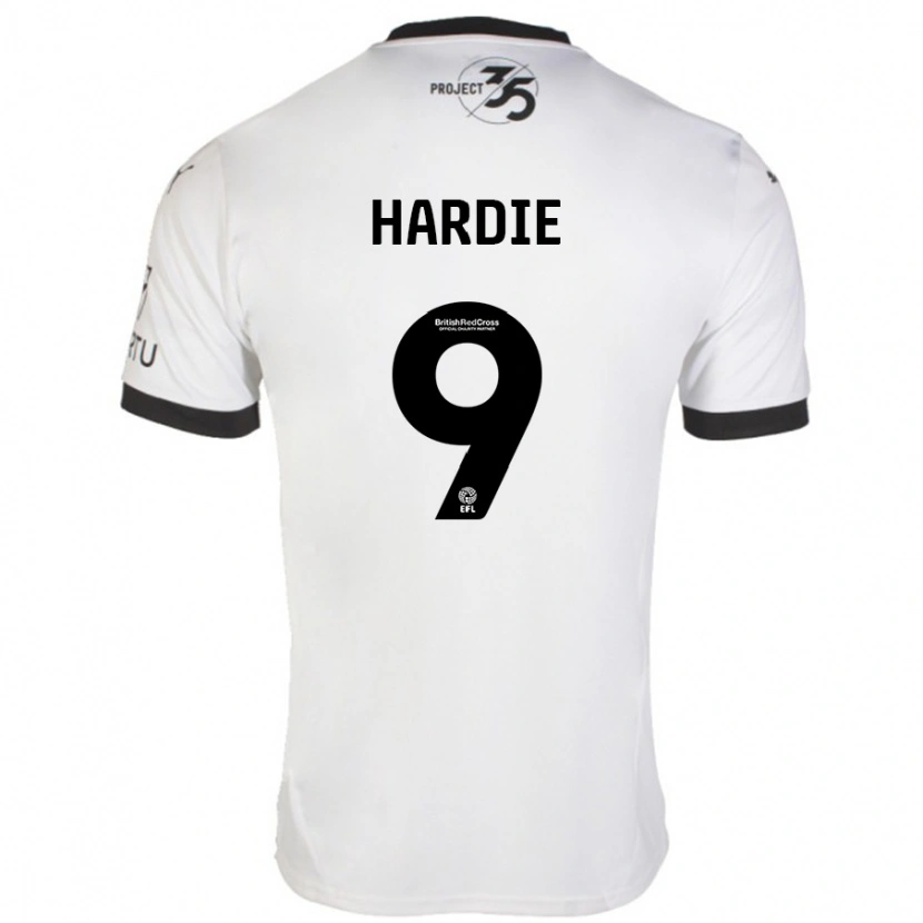 Danxen Kid Ryan Hardie #9 White Black Away Jersey 2024/25 T-Shirt