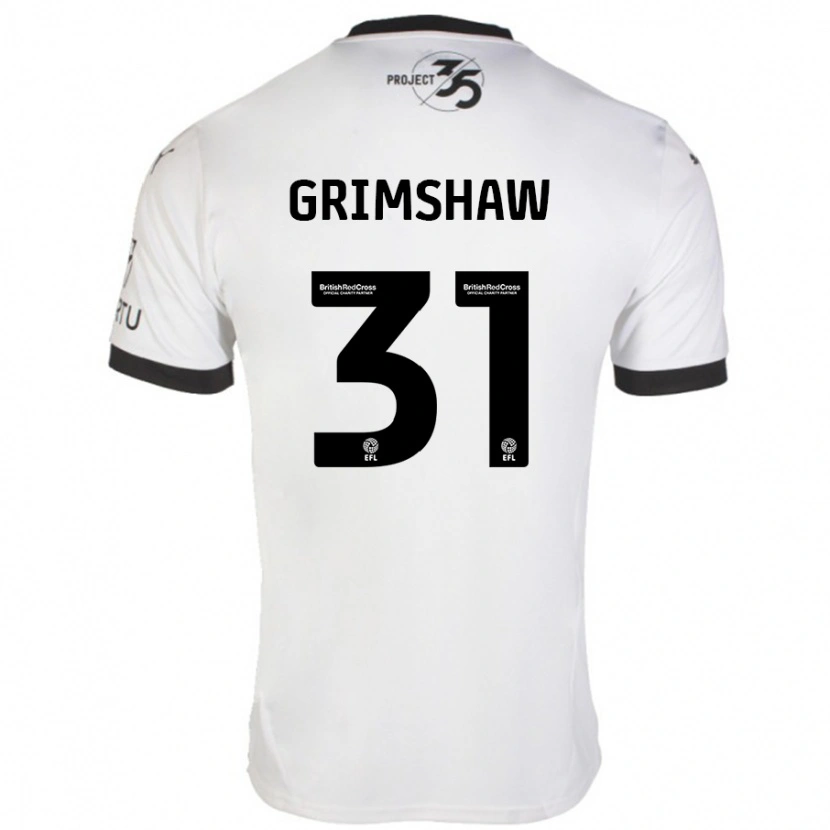 Danxen Kid Daniel Grimshaw #31 White Black Away Jersey 2024/25 T-Shirt