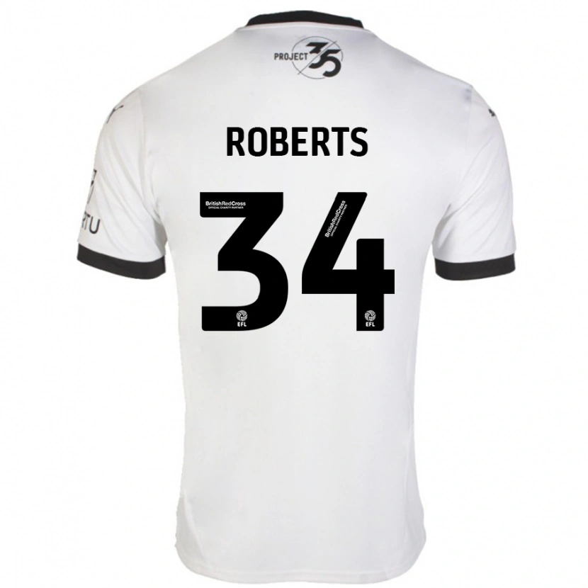 Danxen Kid Caleb Roberts #34 White Black Away Jersey 2024/25 T-Shirt