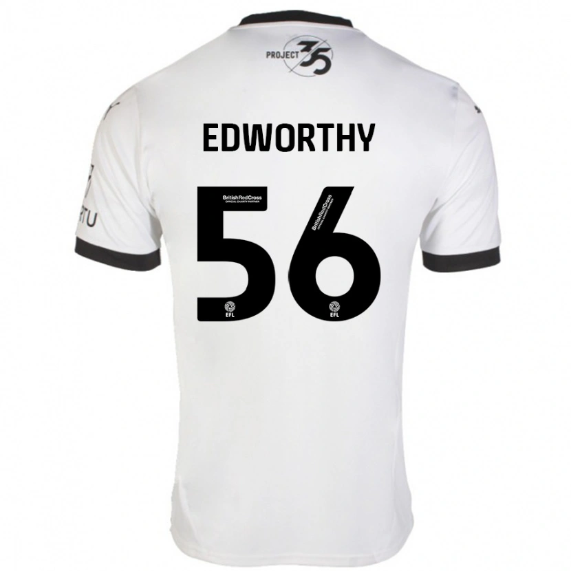 Danxen Kid Kieran Edworthy #56 White Black Away Jersey 2024/25 T-Shirt