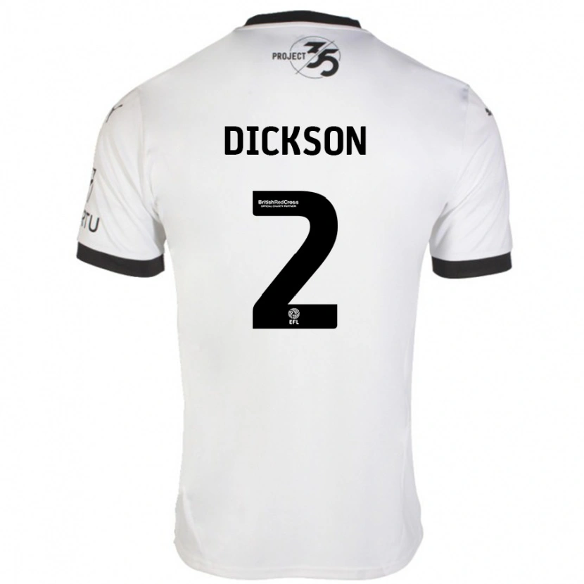 Danxen Kid Katie Dickson #2 White Black Away Jersey 2024/25 T-Shirt