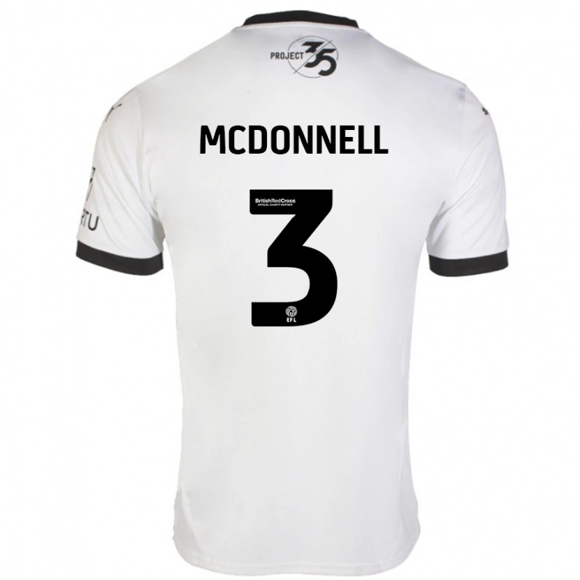 Danxen Kid Rosie Mcdonnell #3 White Black Away Jersey 2024/25 T-Shirt