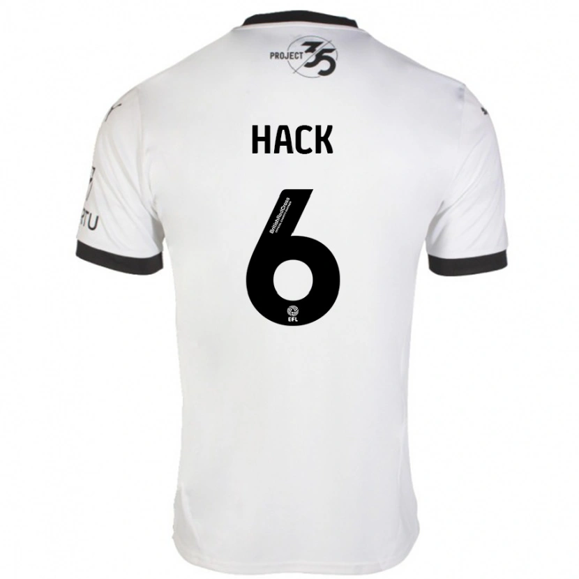 Danxen Kid Lucy Hack #6 White Black Away Jersey 2024/25 T-Shirt