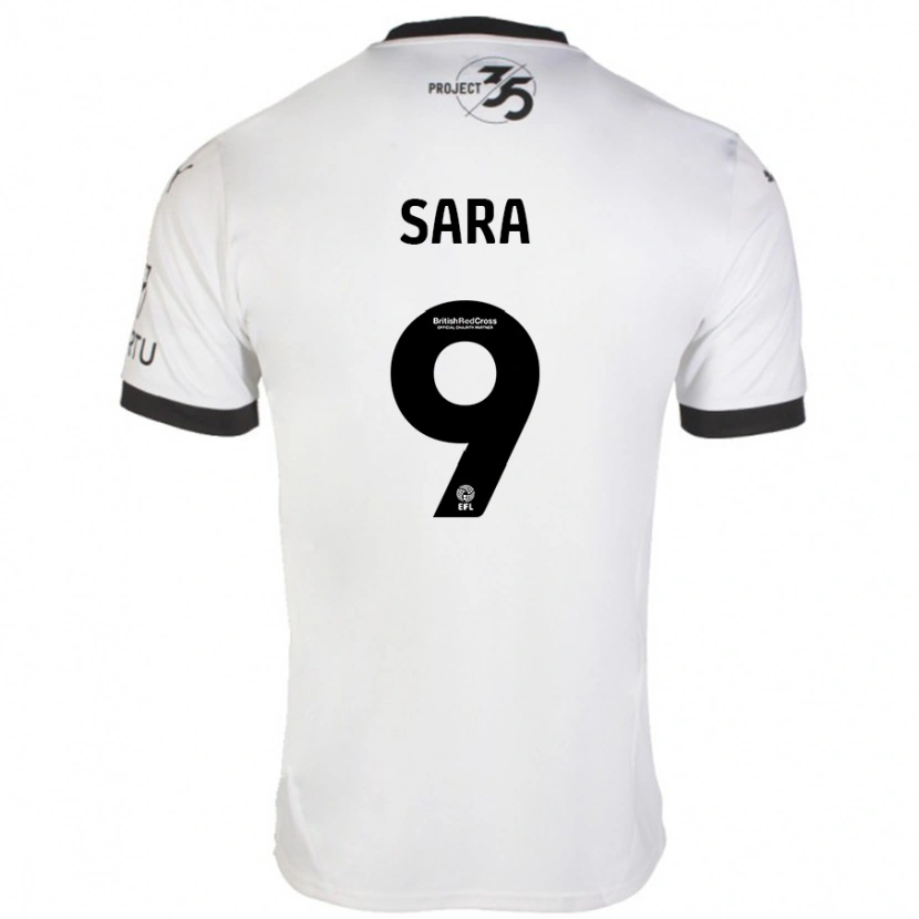 Danxen Kid Ellie Sara #9 White Black Away Jersey 2024/25 T-Shirt