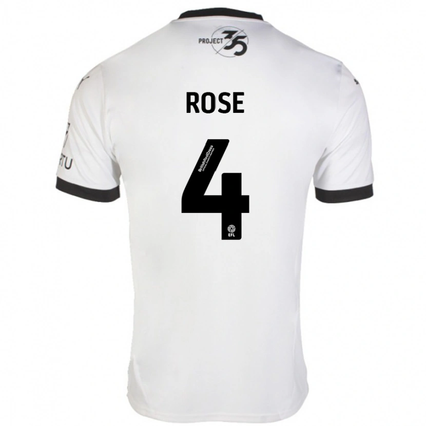 Danxen Kid Jemma Rose #4 White Black Away Jersey 2024/25 T-Shirt