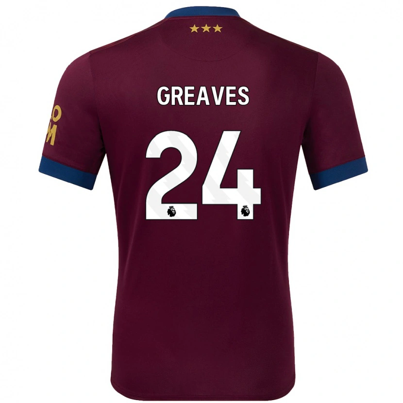 Danxen Kid Jacob Greaves #24 Brown Away Jersey 2024/25 T-Shirt