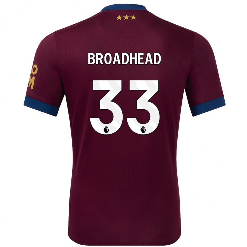 Danxen Kid Nathan Broadhead #33 Brown Away Jersey 2024/25 T-Shirt