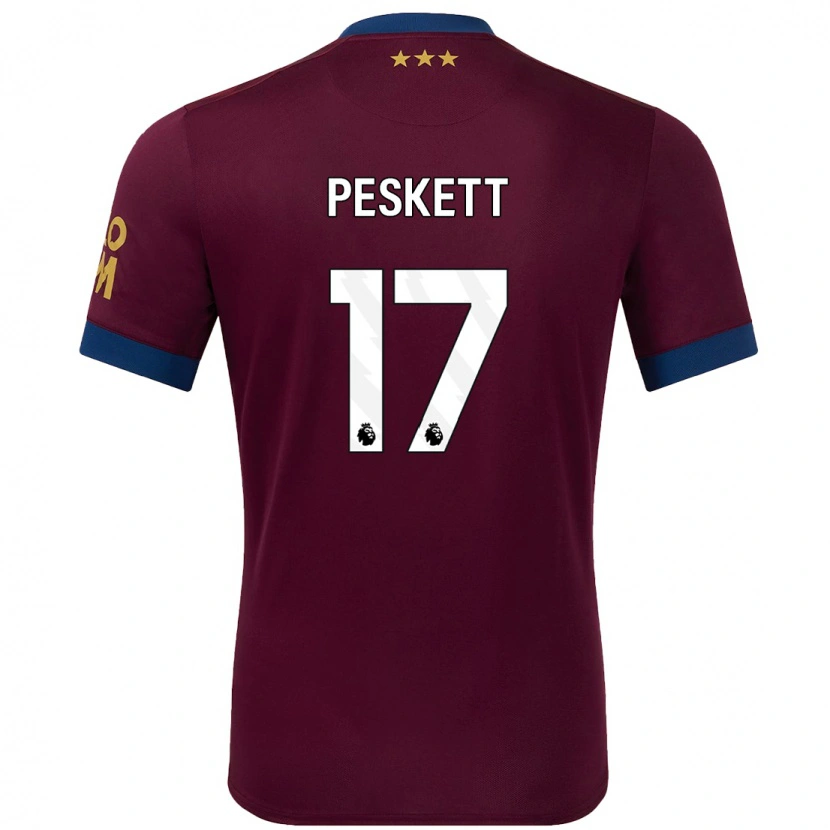 Danxen Kid Sophie Peskett #17 Brown Away Jersey 2024/25 T-Shirt