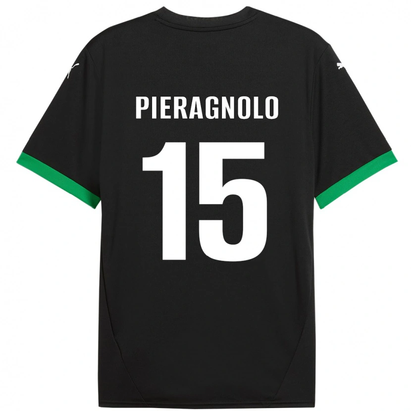 Danxen Men Edoardo Pieragnolo #15 Black Dark Green Home Jersey 2024/25 T-Shirt