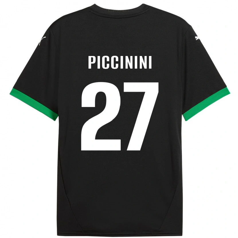 Danxen Men Stefano Piccinini #27 Black Dark Green Home Jersey 2024/25 T-Shirt