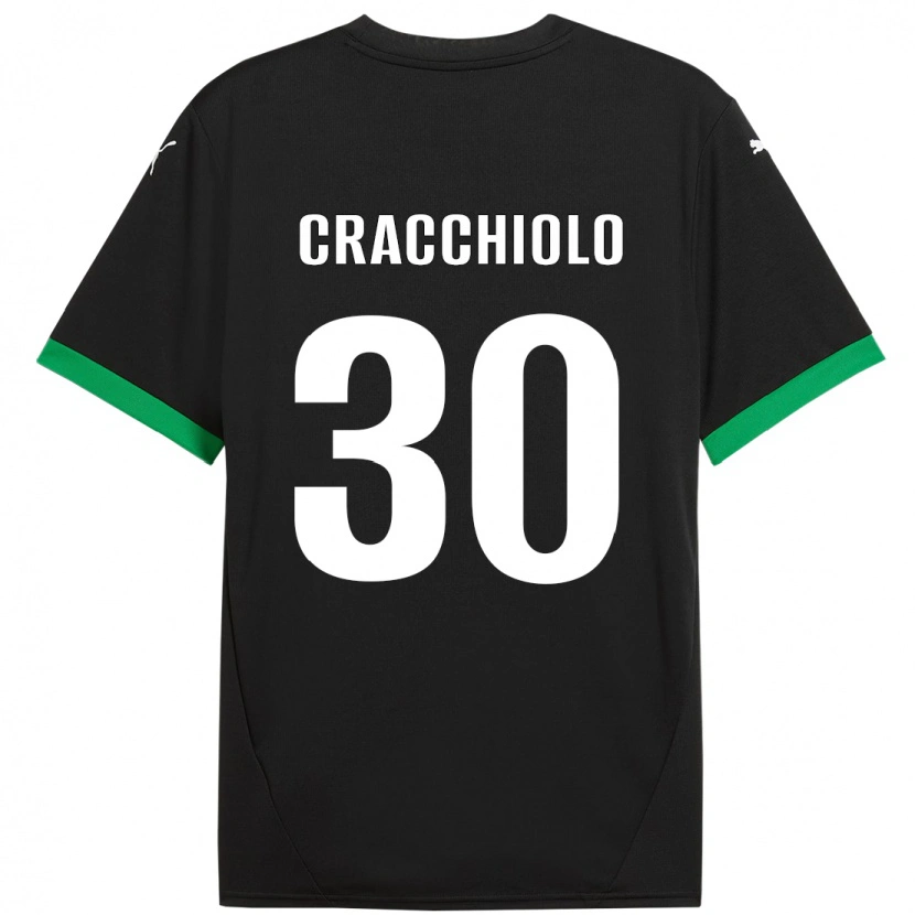 Danxen Men Leonardo Cracchiolo #30 Black Dark Green Home Jersey 2024/25 T-Shirt