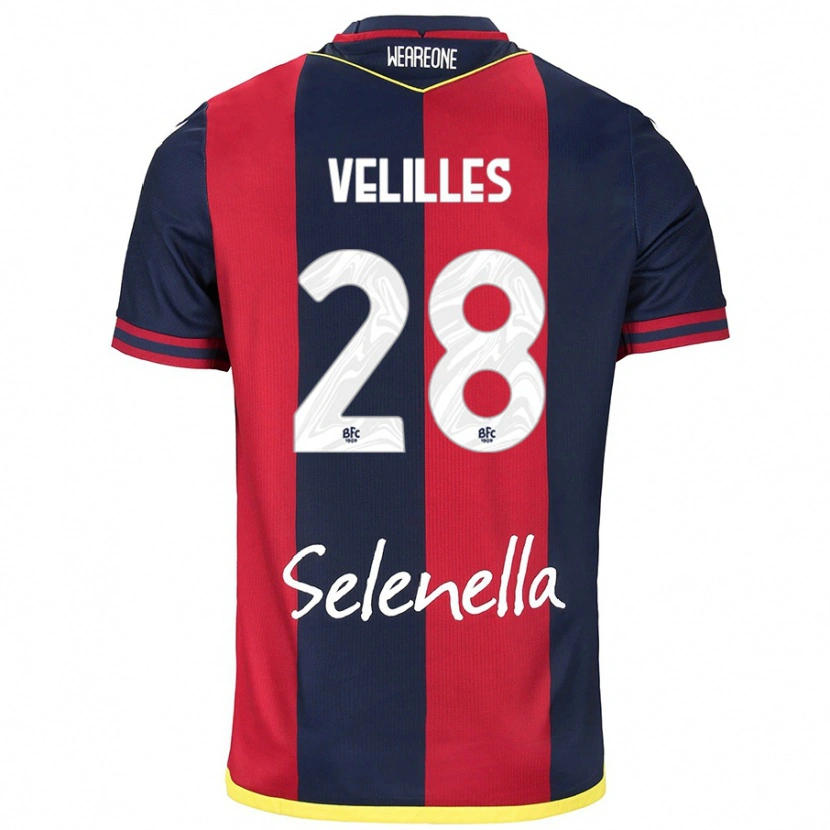 Danxen Men Aarón Velilles #28 Red Royal Blue Home Jersey 2024/25 T-Shirt