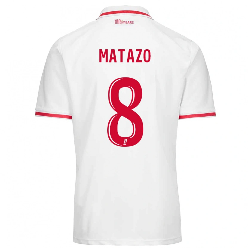 Danxen Men Eliot Matazo #8 White Red Home Jersey 2024/25 T-Shirt