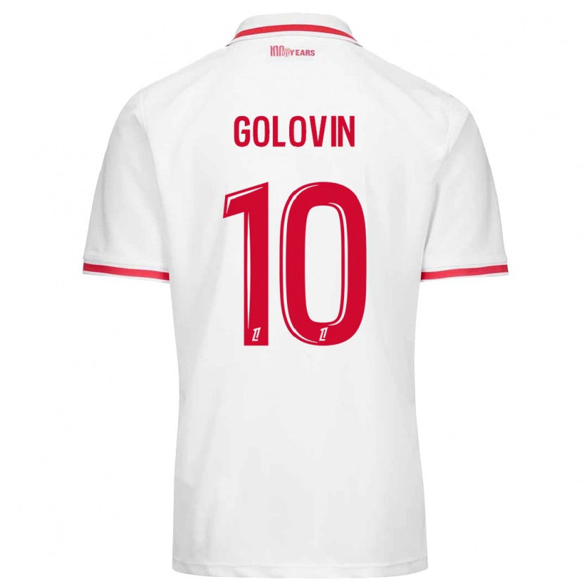 Danxen Men Aleksandr Golovin #10 White Red Home Jersey 2024/25 T-Shirt