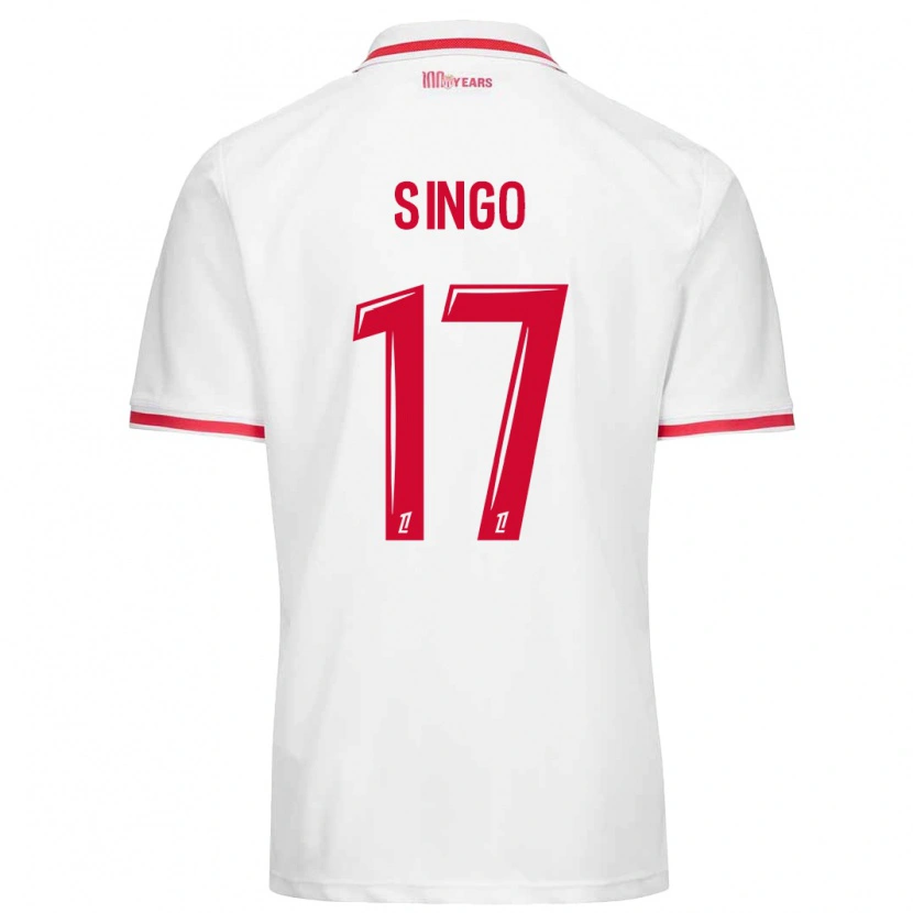 Danxen Men Wilfried Singo #17 White Red Home Jersey 2024/25 T-Shirt